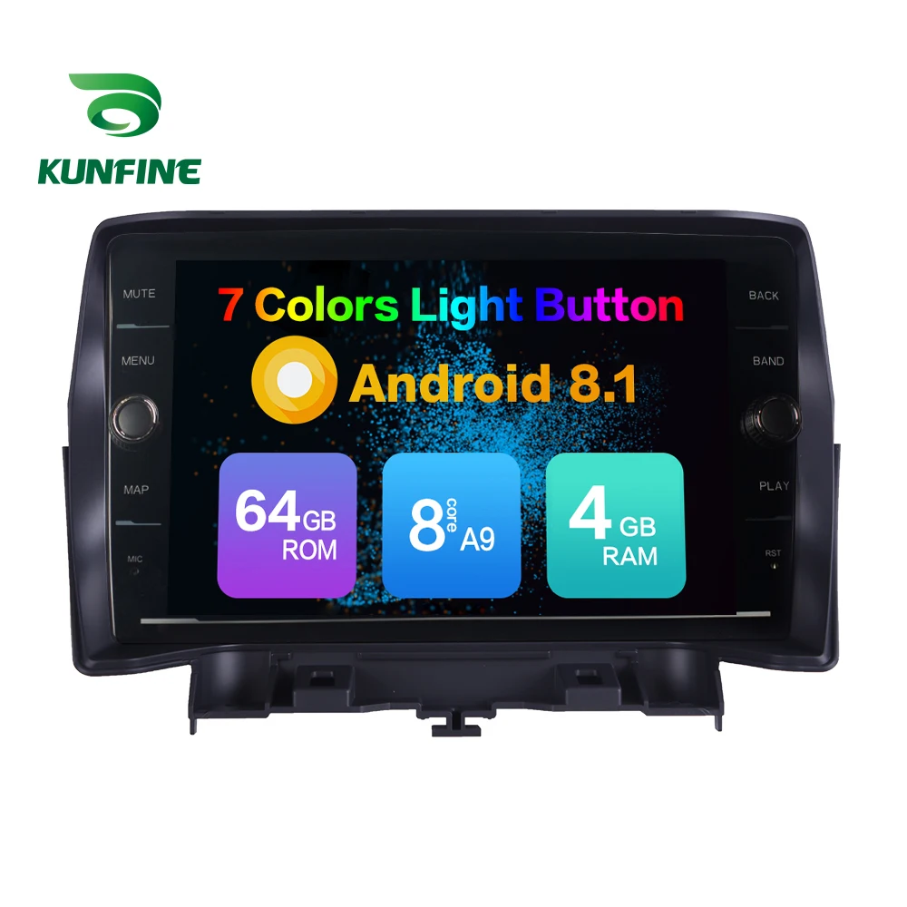 Восьмиядерный ПЗУ 64 ГБ Android 8 1 автомобильный DVD GPS навигационный плеер Deckless стерео