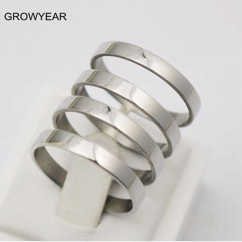 Панк стиль четыре петли серебряного цвета кольцо средней длины из нержавеющей