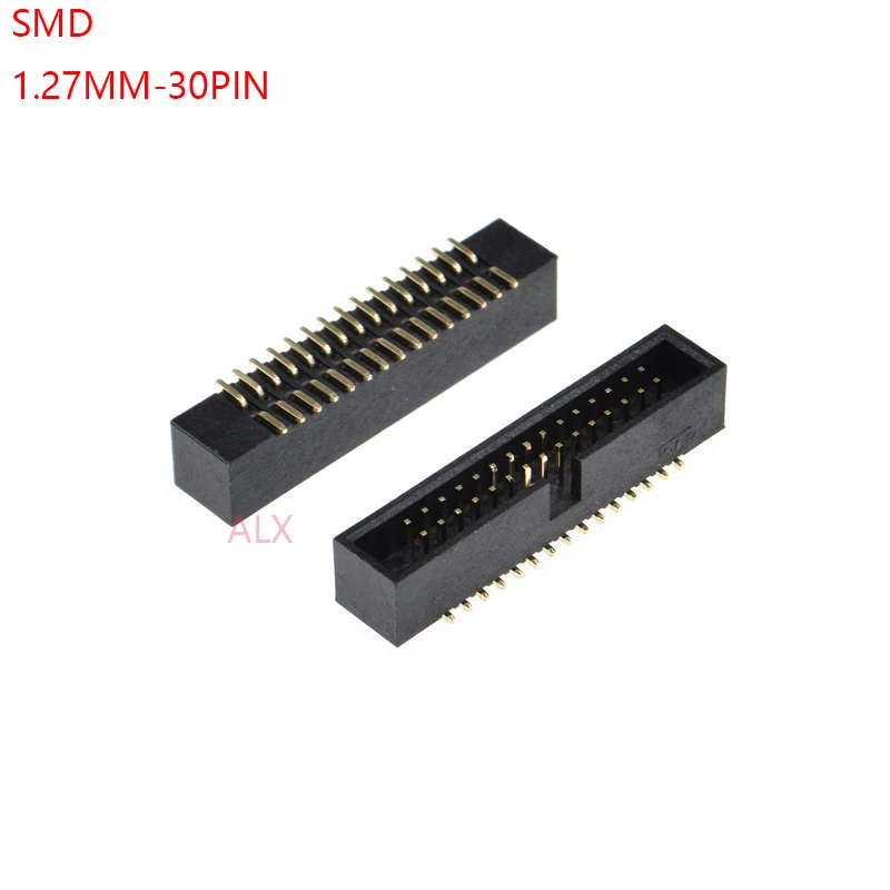 5 шт. SMT 30 PIN 1 27 мм Шаг гнездо прямой idc коробки заголовки PCB разъем двойной ряд SMD