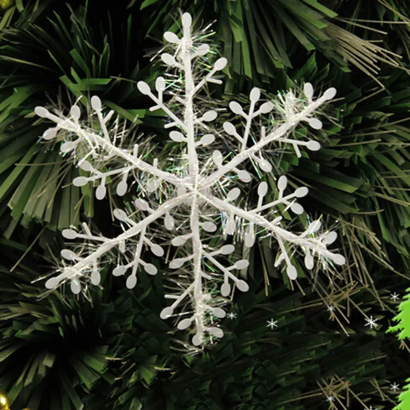 30 шт. серебряные блестящие рождественские мастики снежинки кружево подвесное