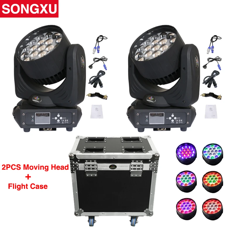 Светодиодный подвижный головной светильник Lyre19X15W RGBW 4 в 1 с зумом подвижной