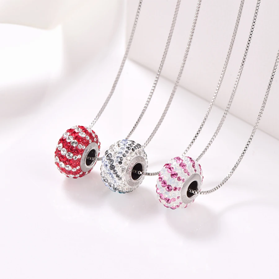 Женское Ожерелье с разноцветными бусинами Swarovski ожерелье подвеской из