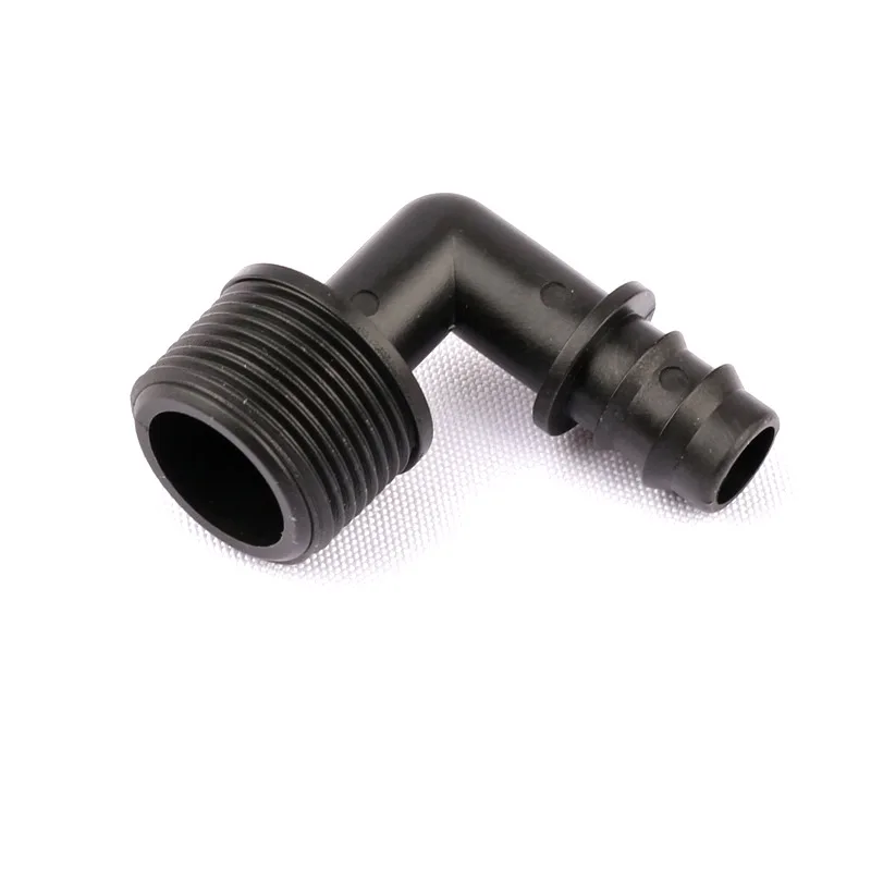 30pcs 3/4" Male Connector To 16 PE Hose Barbed Connector Garden Hose Thread Elbow Greenhouse Drip Irrigation System Fittings