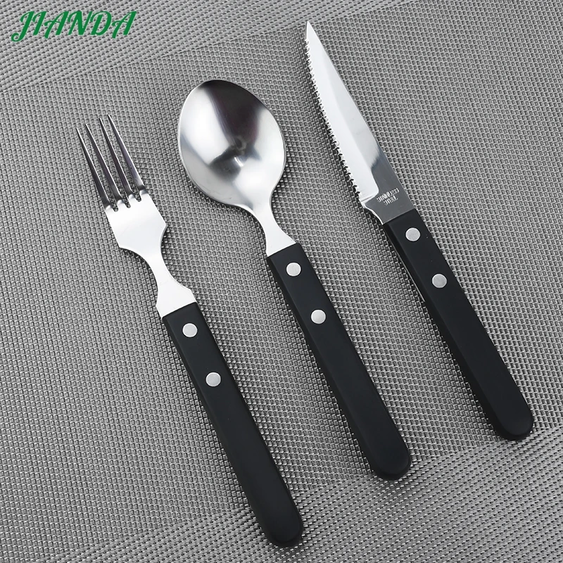 JIANDA набор столовых приборов из нержавеющей стали нож для стейка и вилки столовая