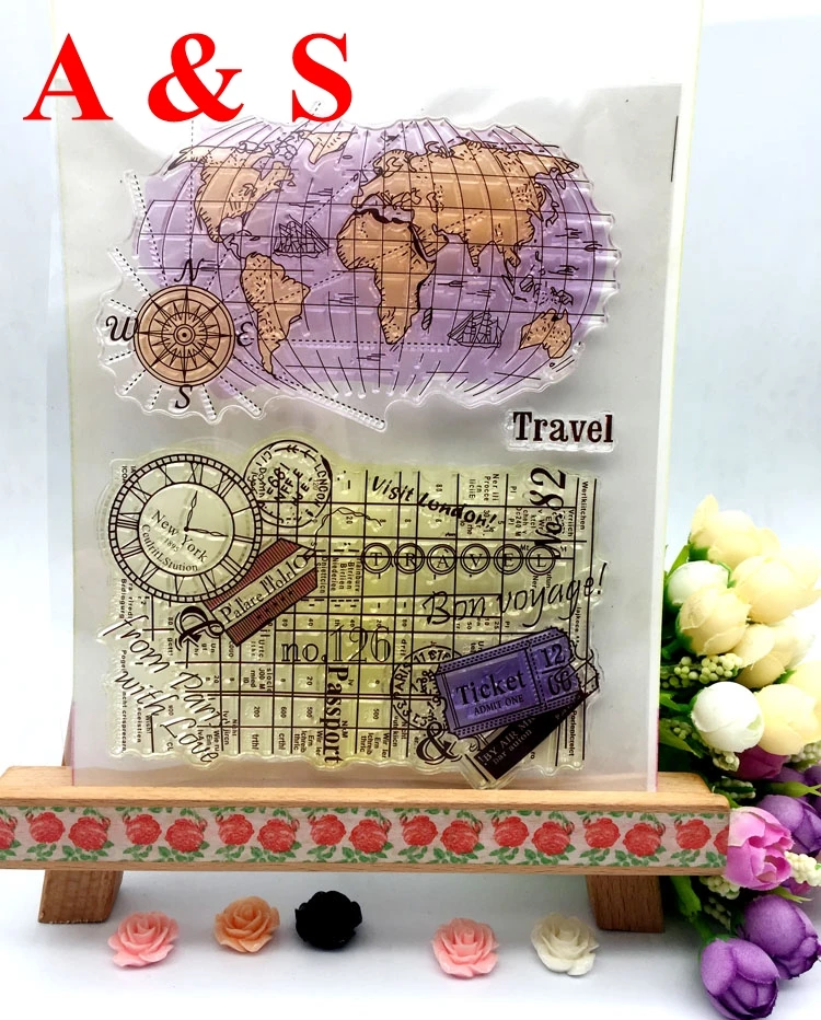 Прозрачные марки Рождественский фон Ангел винтажный инструмент ручной работы