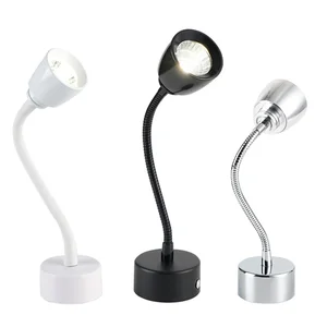 Приглушаемая светодиодная настенная лампа, прикроватный светильник белого, черного и серебристого цвета с углом поворота 360 градусов, 5 Вт, 7 Вт