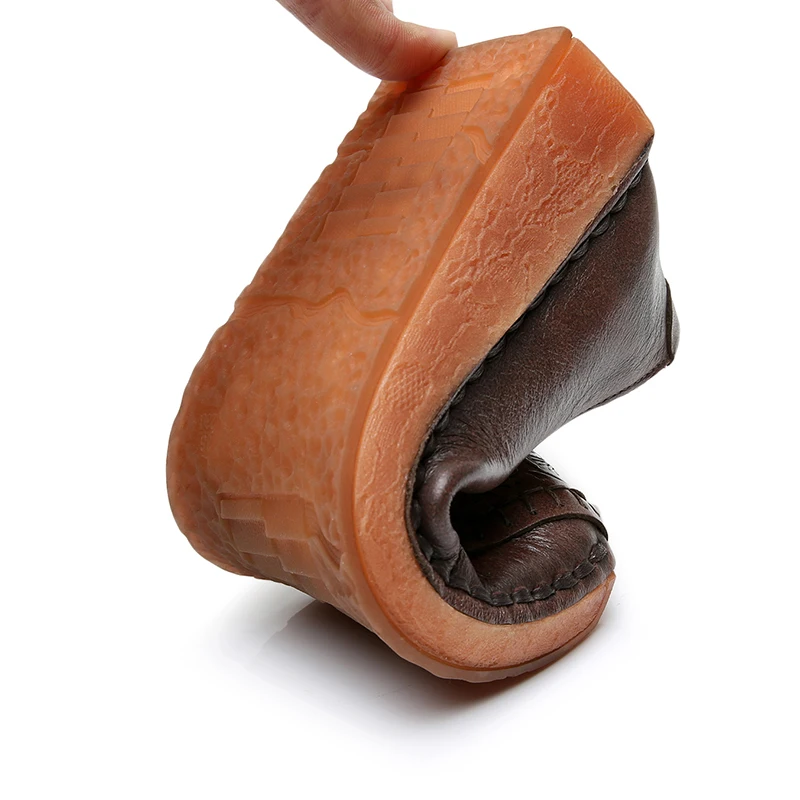 Женские лоферы на плоской платформе женская обувь ручной работы из натуральной