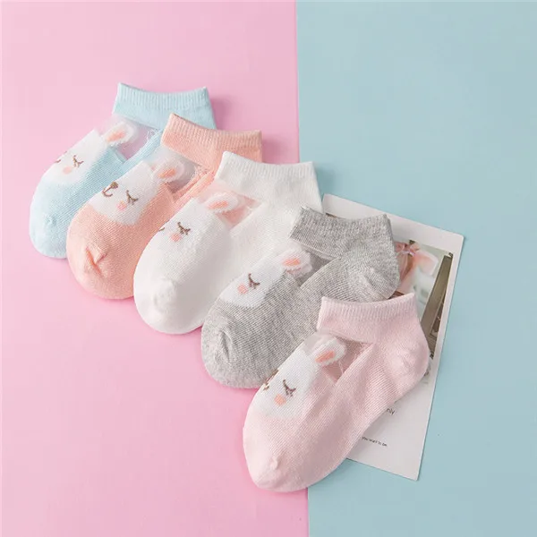 SS19-25 5 пар в партии; Новинка года; Детские хлопковые носки. Милые дышащие сетчатые носки с героями мультфильмов для маленьких мальчиков и девочек. Летняя одежда для От 1 до 12 лет - Цвет: SS19-25