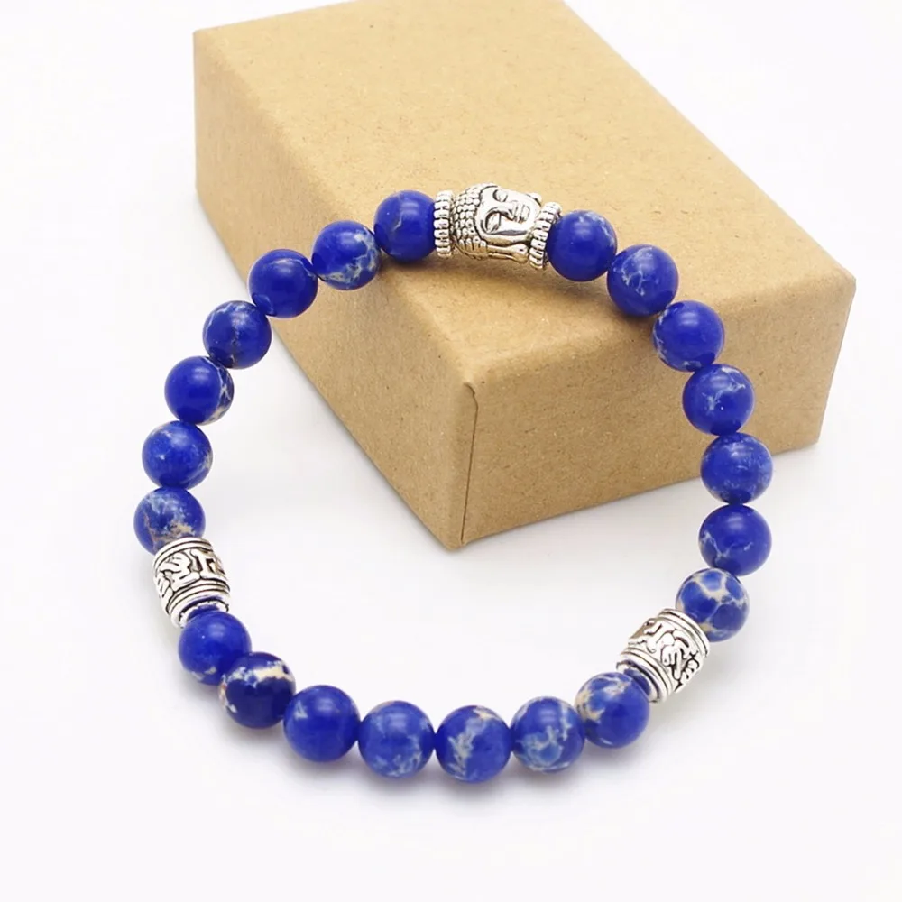 7 Чакр браслет для женщин и мужчин Натуральный Камень Бусы Будда Браслеты Сделай