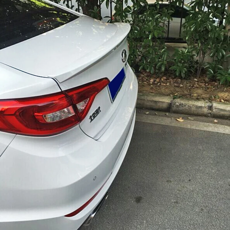 Для Hyundai Sonata 2014 2015 2016 ABS пластиковый задний багажник губа багажника крыло