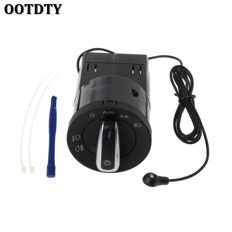 OOTDTY Auto Headlight Chrome Switch Plug For VW Polo Golf 4 Jetta MK4 Passat B5 dropshipping | Автомобили и мотоциклы