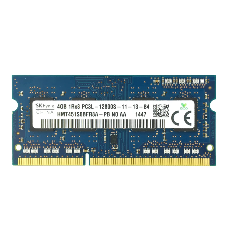 Чипы SKhynix, Sodimm ram DDR3L, 4 Гб, 1600 МГц, 1,35 в, память для ноутбука, PC3L-12800S, 204pin, без ECC, память для ноутбука