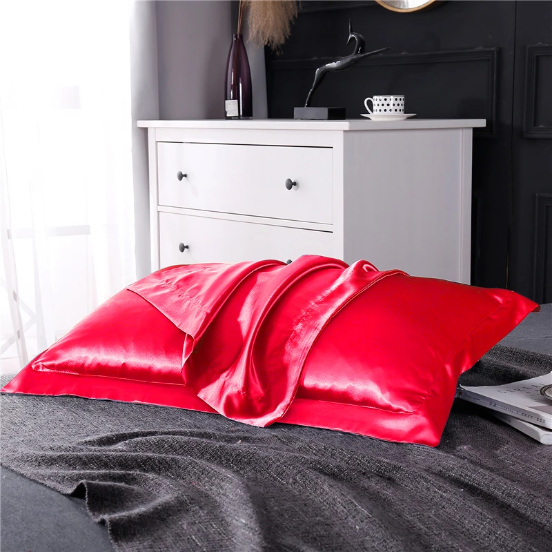 Паркшин Бесплатная доставка здоровые наволочки 100% атласная шелковая кровать