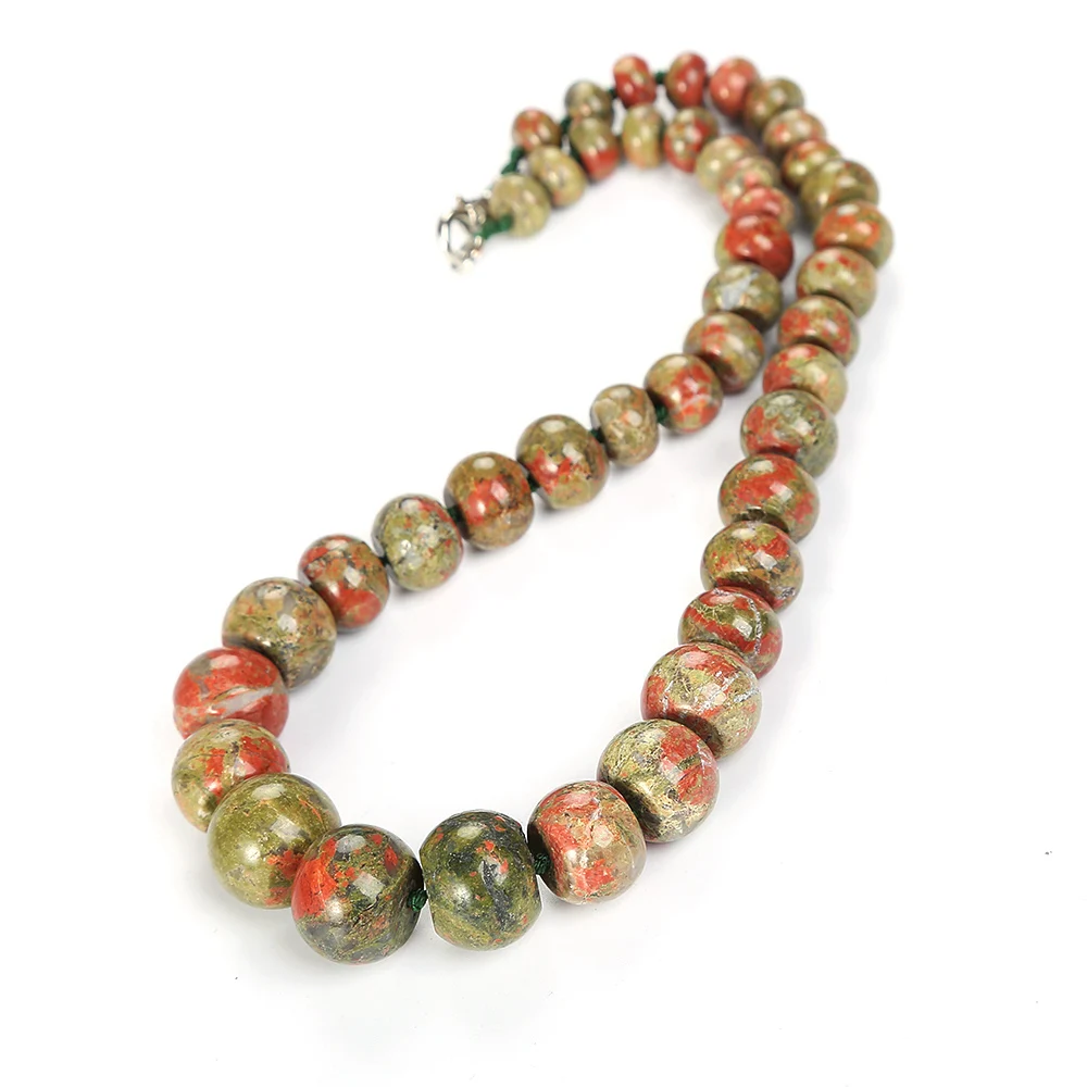 Мужское ожерелье из натурального камня унакита 3 А|Подвески| |