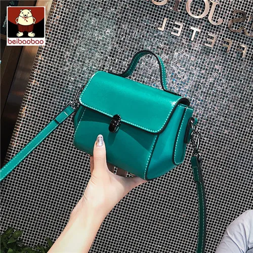 green small bag Beibaobao, женская мода, сумка через плечо, чистый цвет, на одно плечо, женская, простой стиль, ранец, высокое качество, с клапаном, для покупок - Цвет: green small bag
