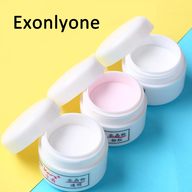 Новый ногтей Скульптура порошок белый 3D дизайн цвет строитель розовый акриловый