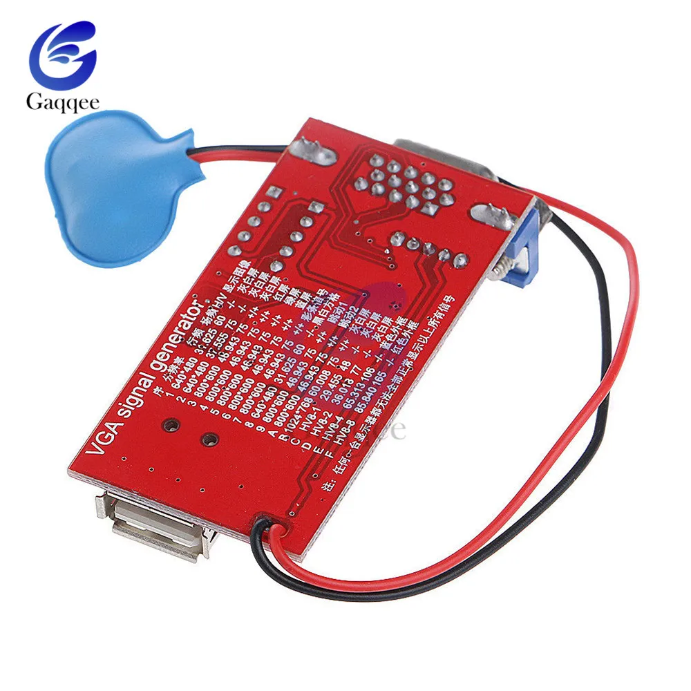 Генератор сигналов VGA ЖК тестер 15 на выходе USB батарея Двойной источник питания