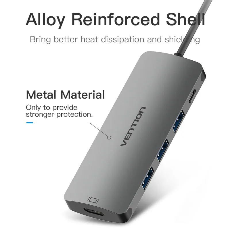 Vention USB C концентратора к HDMI/VGA PD 3 0 Splitter адаптер для MacBook samsung Galaxy S9/S8/S8 + Коврики 10 Тип