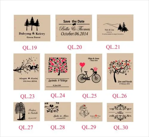 Пользовательская Свадебная карта Гостевая книга дерево оформление свадебной