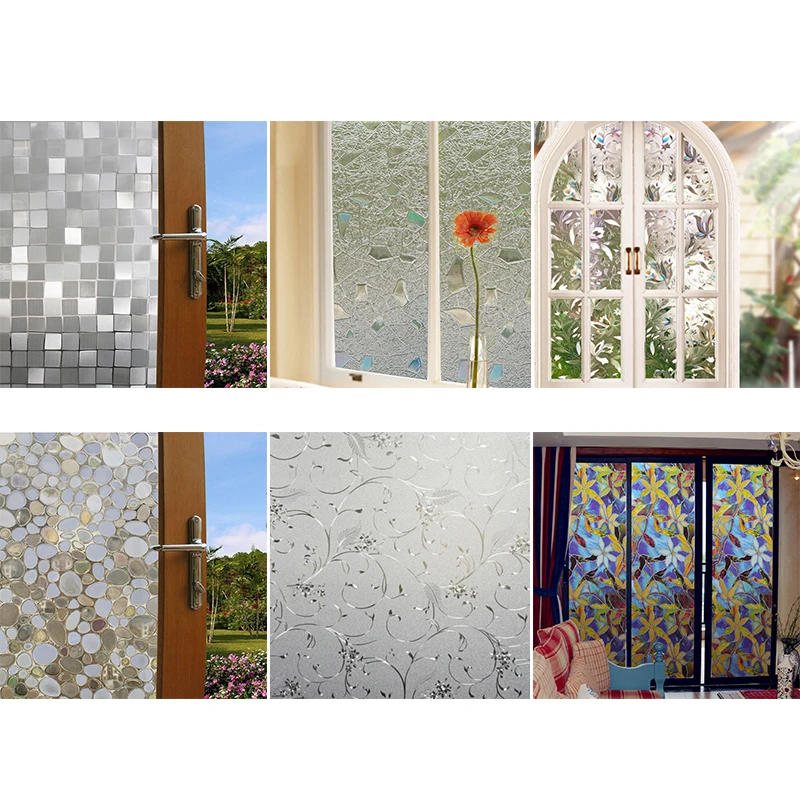 2 м 3D без клея статическое съемное окно конфиденциальности пленки матовые Clings