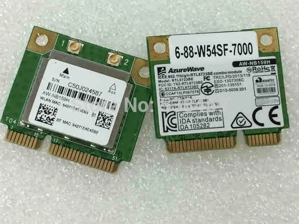 Оптовая продажа новая беспроводная карта SSEA для Realtek RTL8723BE AZUREWAVE AW NB159H Half Mini PCI E Wifi