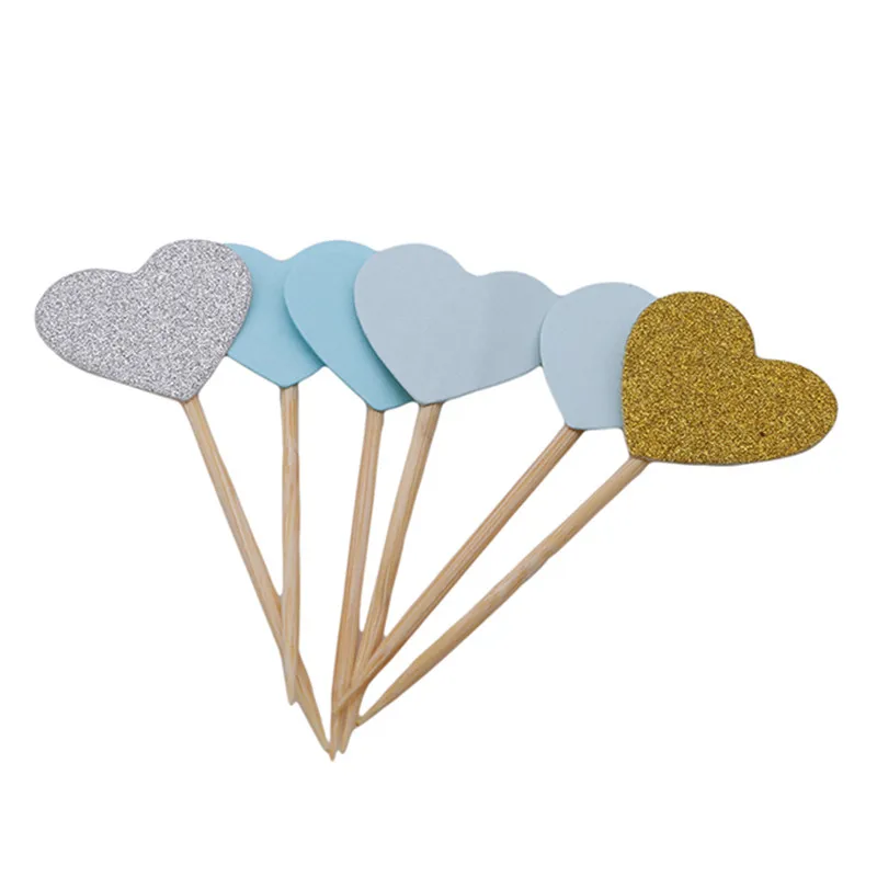 2019 ручной работы прекрасный капкейк сердечко топперы на торт вечерние