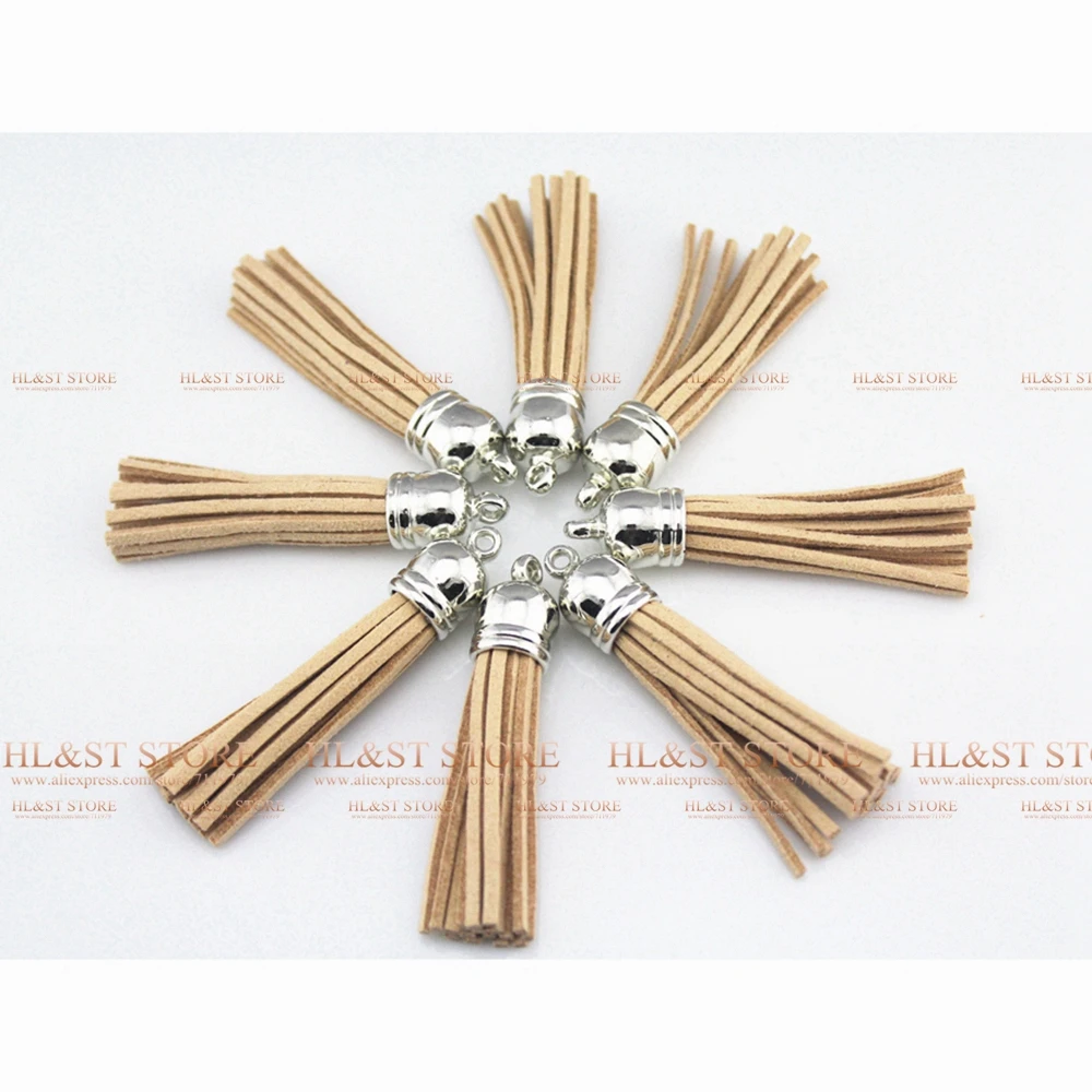 Средний (58 ММ) Природные С Серебряной Крышкой Искусственной Замши Кожи Кисточкой