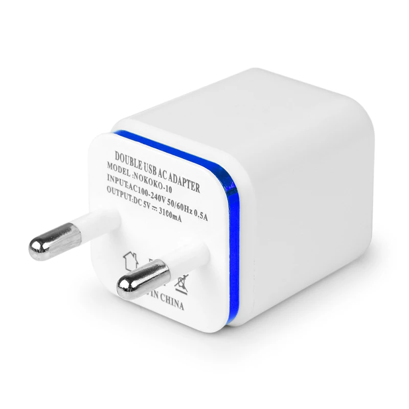 3.1A универсальное 2 порта USB зарядное устройство для мобильного телефона настенное зарядное устройство с вилкой США/ЕС адаптер для путешествий для iPhone samsung iPad для Xiaomi