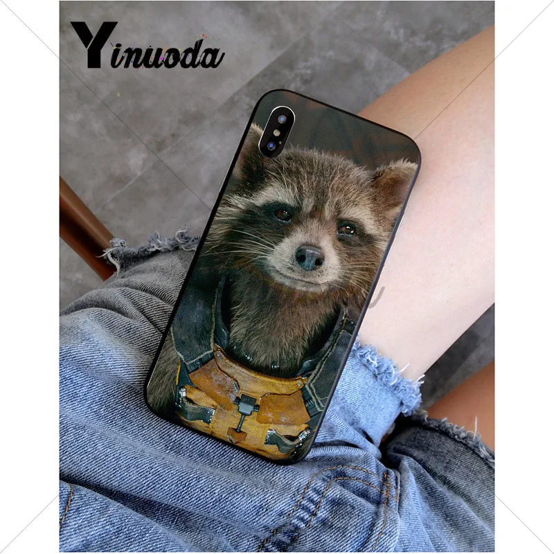 Yinuoda Guardian ракета енот Грут Treeman чехол для телефона для iPhone 6S 6plus 7plus 8 8Plus X Xs MAX 5 5S XR 11 11pro 11promax