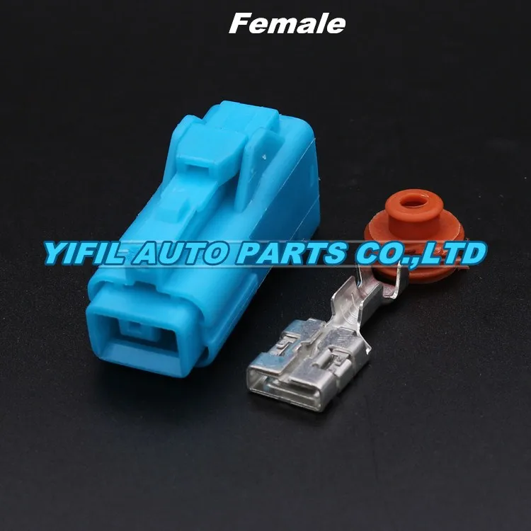 

10pcs/lot 1 Pin 9.5 series Female and male Jacket Automotive Connector with Terminal DJ7016Y-9.5-11/21 1P