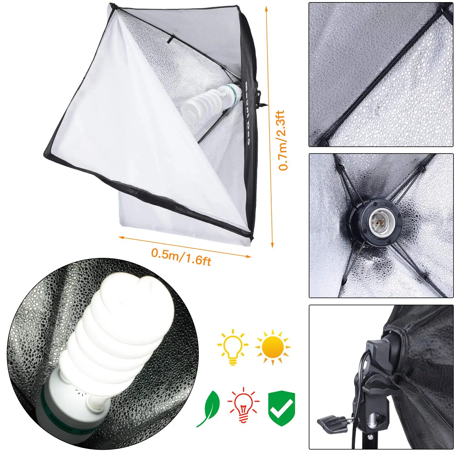 Софтбокс MOUNTDOG 20 &quotX28&quot рассеиватель светильник фотографии Непрерывный софтбокс