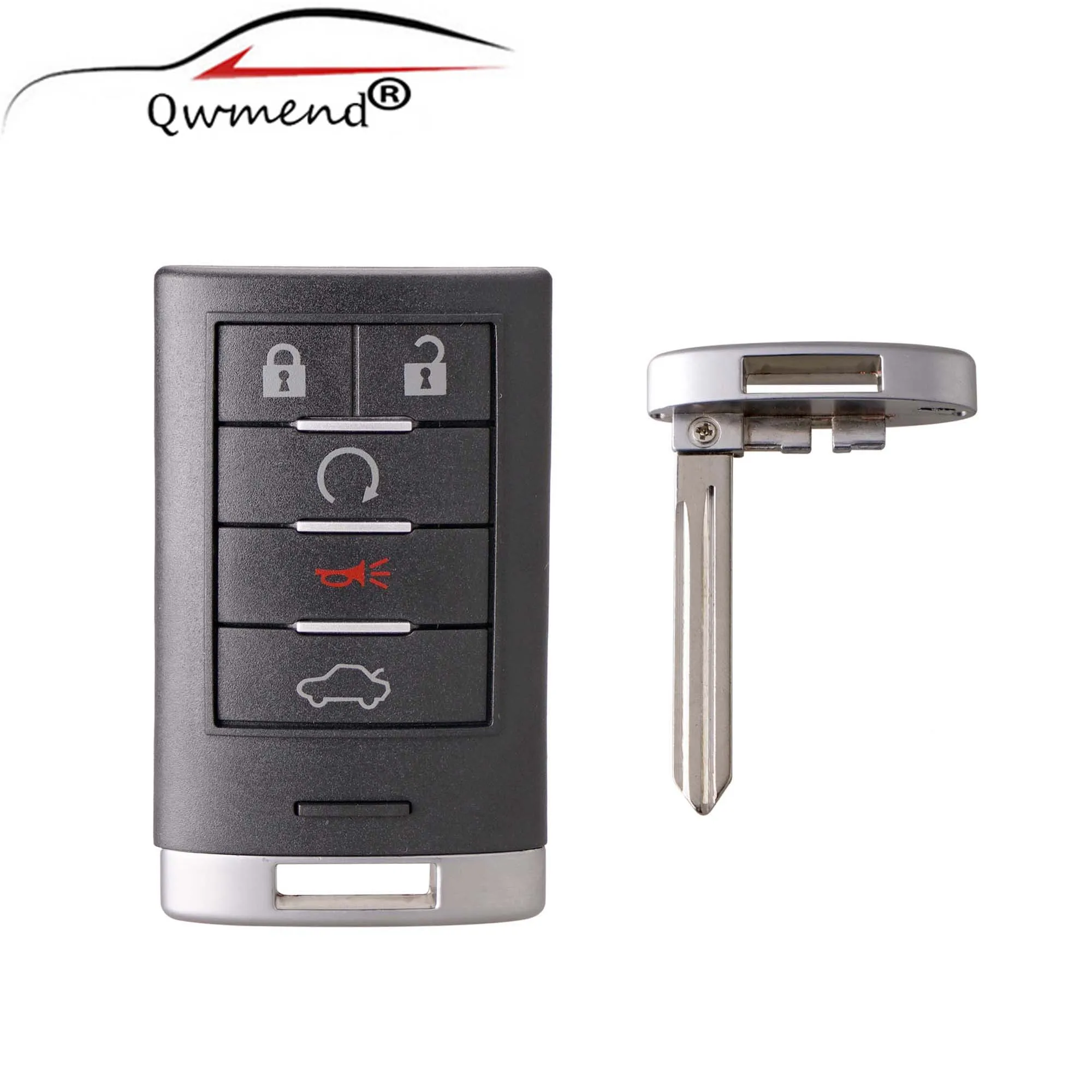 Новый чехол для дистанционного брелока с 5 кнопками + пустой ключ Cadillac DTS CTS STS XTS