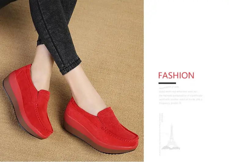 Platform shoes woman fashion sneakers women genuine leather casual women shoes round toe Loafers ladies flat shoes women
