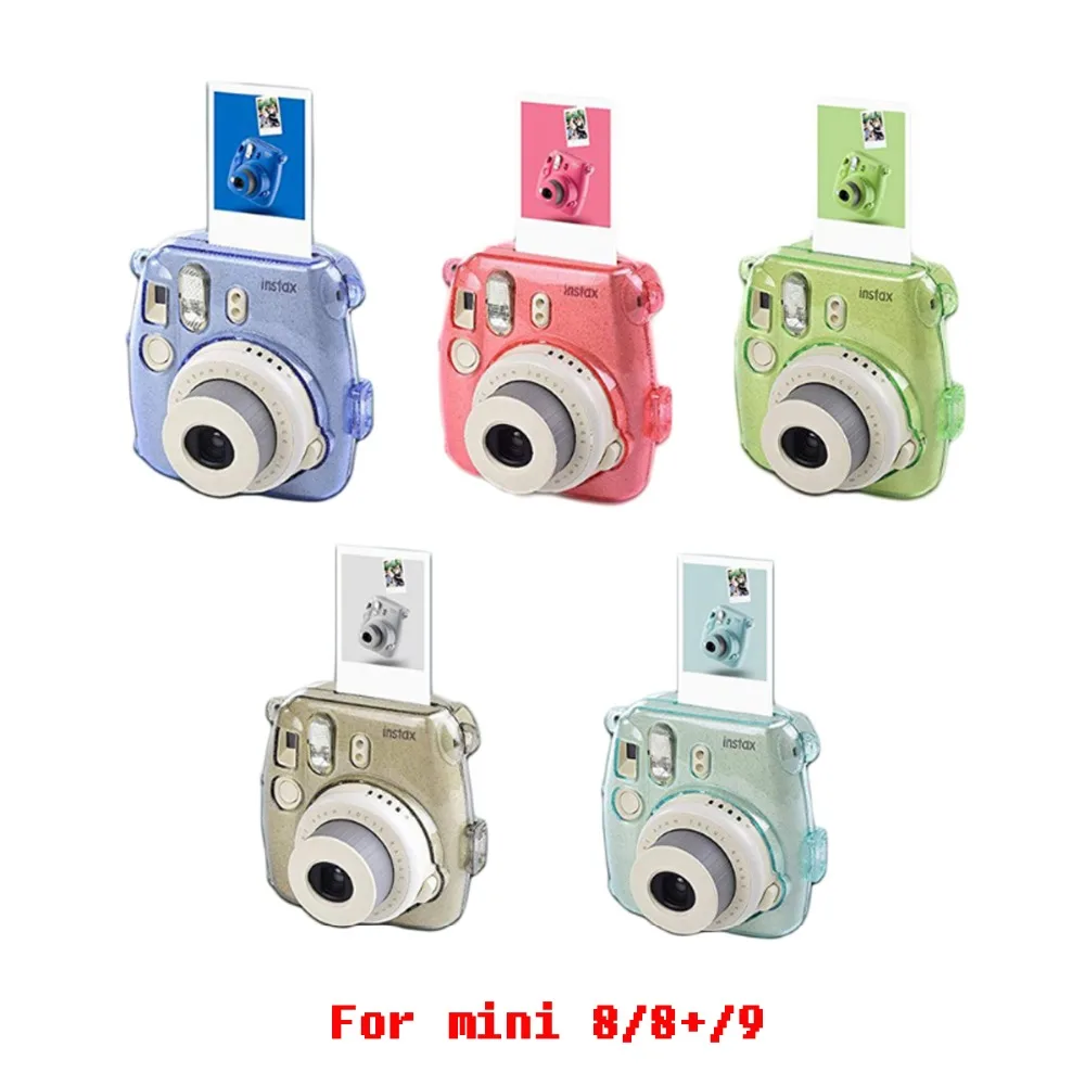 Блестящий цветной пластиковый защитный чехол для Fujifilm Instax Mini 9 mini 8 + мгновенная