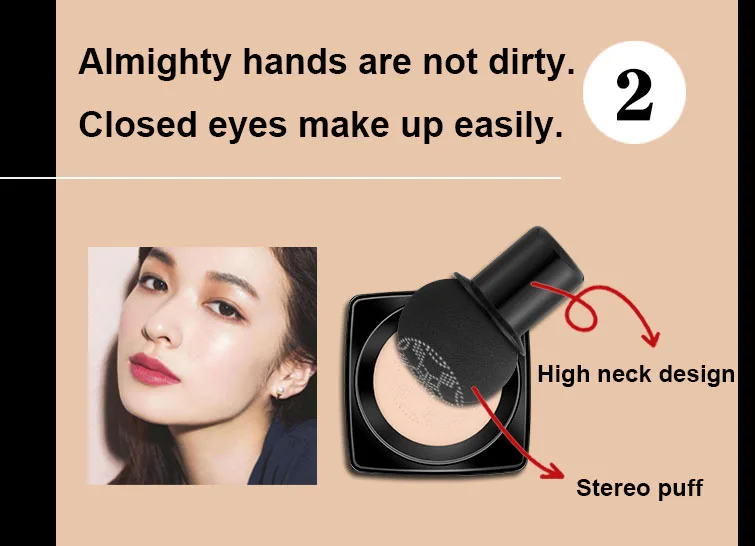 LEEZI air cushion BB крем с кистью в виде гриба 2 цвета яркий натуральный цвет водонепроницаемая основа консилер LZ013