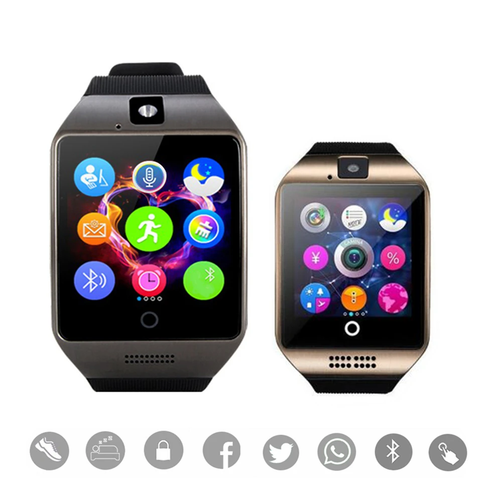 Bluetooth Smartwatch Q18 Smart Wrist Watch With TF SIM Card Camera and Touch Screen for Android IOS Phone PK DZ09 U8 | Электроника