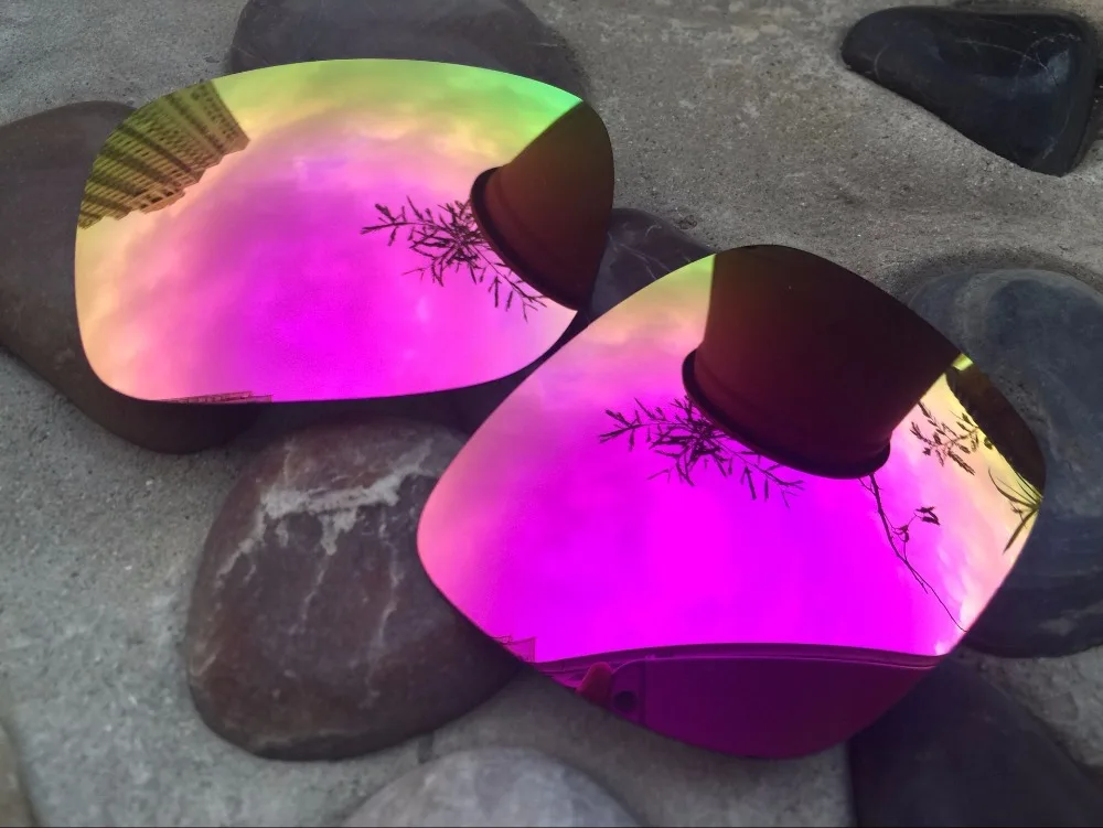 2 пары розовых и огненных красных поляризованных сменных линз для солнцезащитных