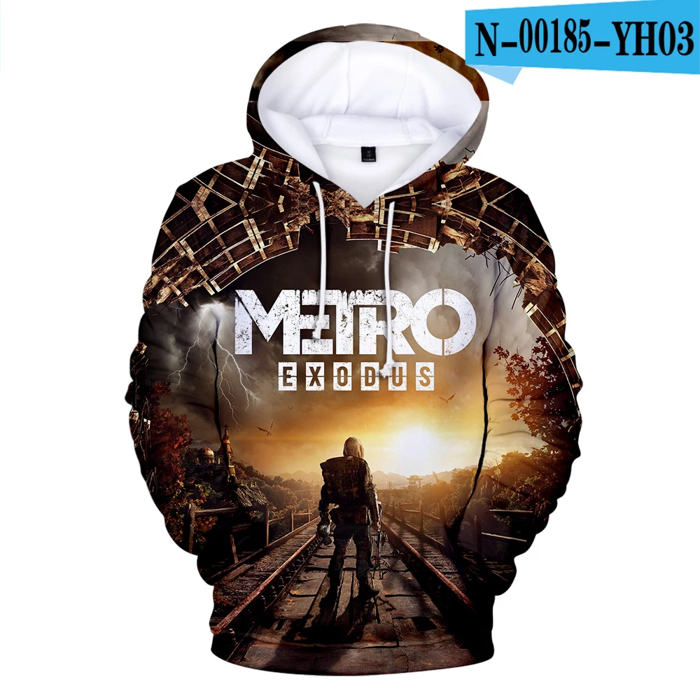 N00185 Мужские толстовки Metro Exodus,, толстовки для мужчин/женщин, Харадзюку, хип-хоп верхняя одежда, худи с капюшоном, повседневная одежда, уличная одежда - Цвет: N00185