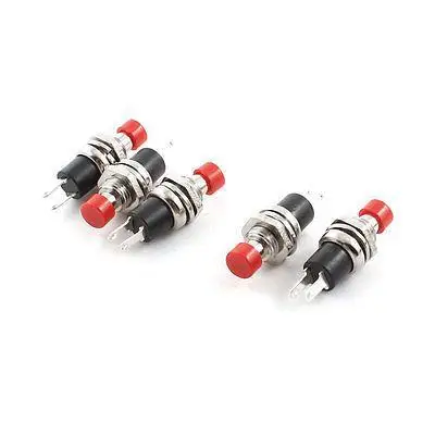 5 шт. 2 Pin Панель крепление кнопка с самовозвратом переключатель AC125V 3A AC250V 6A |