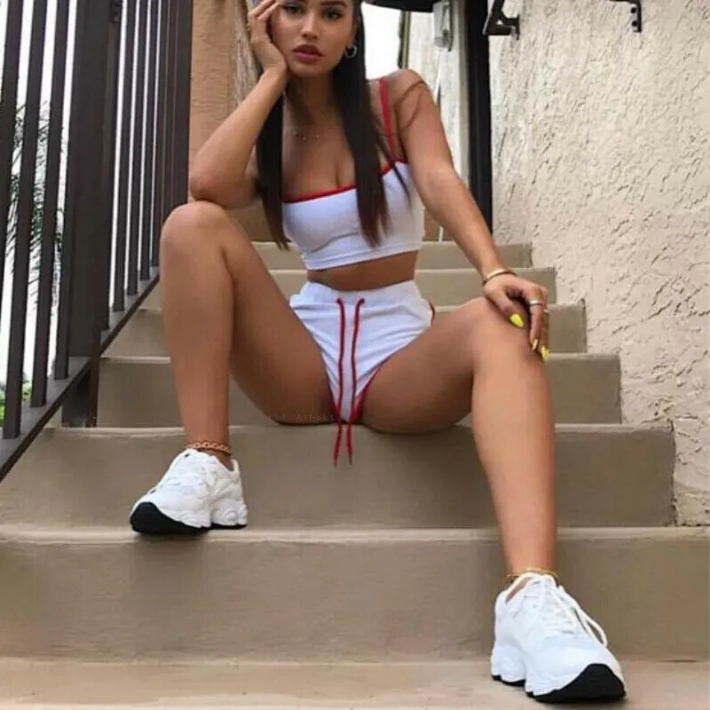 Новинка 2019 модный сексуальный женский костюм в стиле пэчворк тренировочный