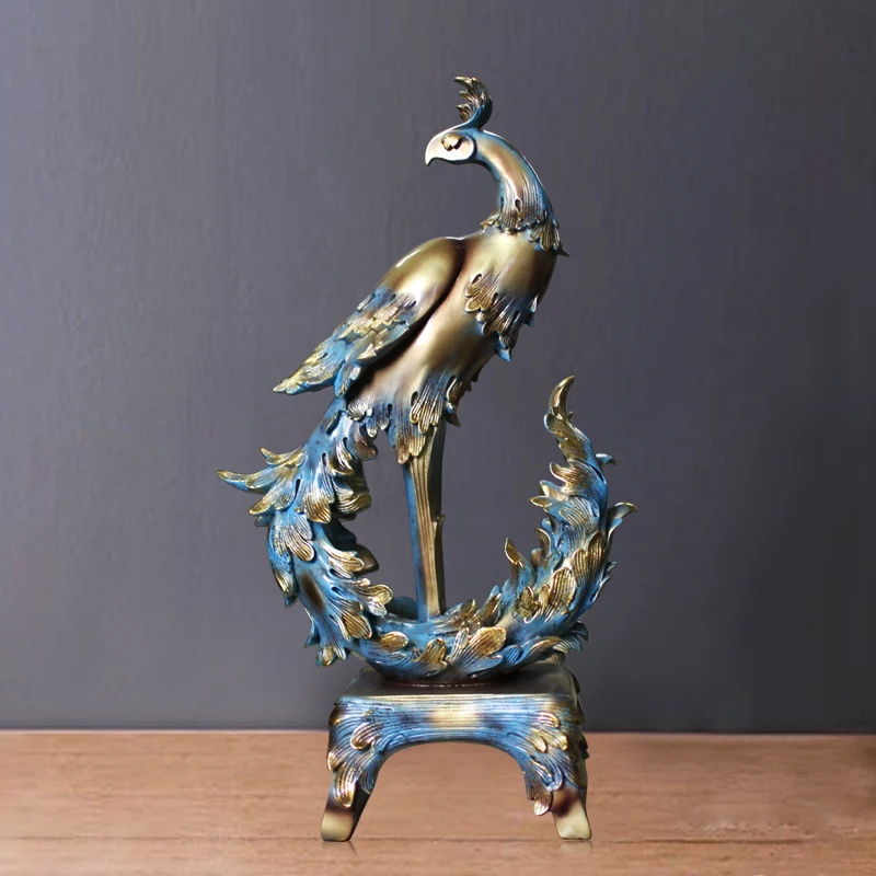 Европейский стиль украшение для гостиной дома смола павлин простое современное