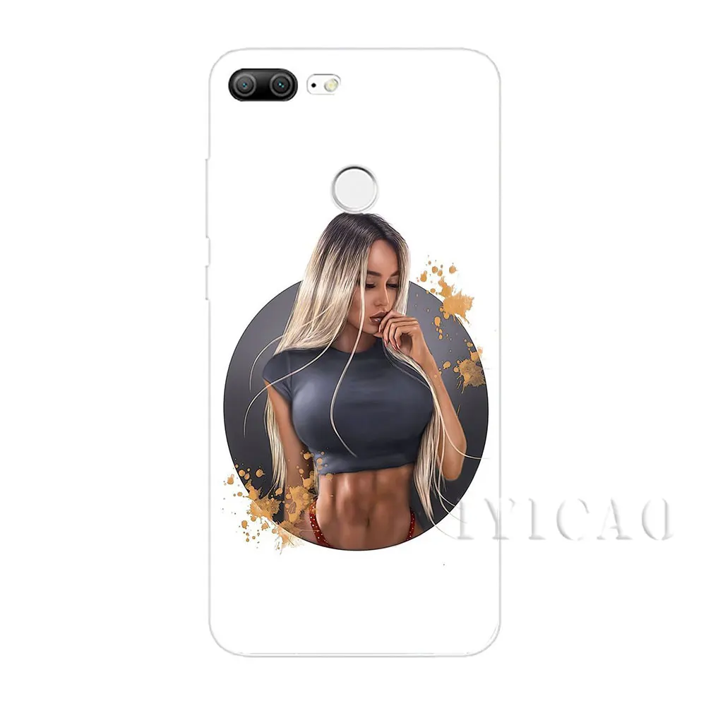 Жесткий чехол IYICAO pretty girl для huawei Honor Play Note 10 6A 6C 7A Pro 7C 7X 8C 8X8 9 Lite | Мобильные телефоны