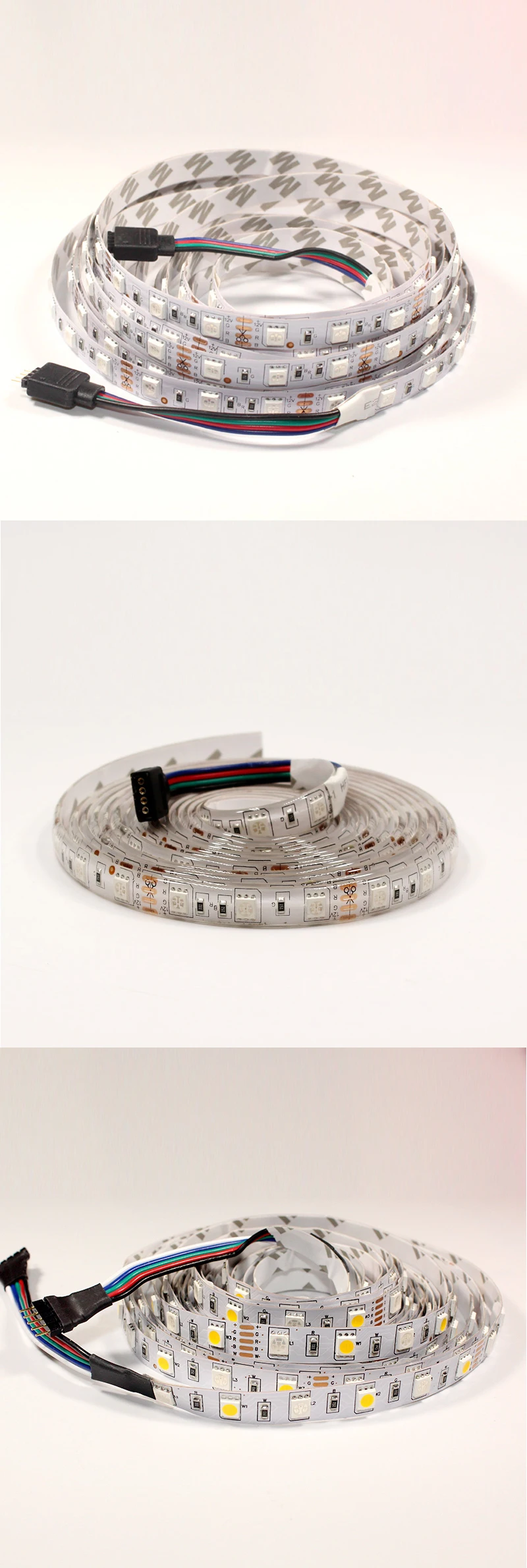 5050 2835 rgb rgbw светодиодный светильник Водонепроницаемая 12 В 0,5 м 1 м 5 м Гибкий Светильник для ПК неоновая светодиодная Диодная лента