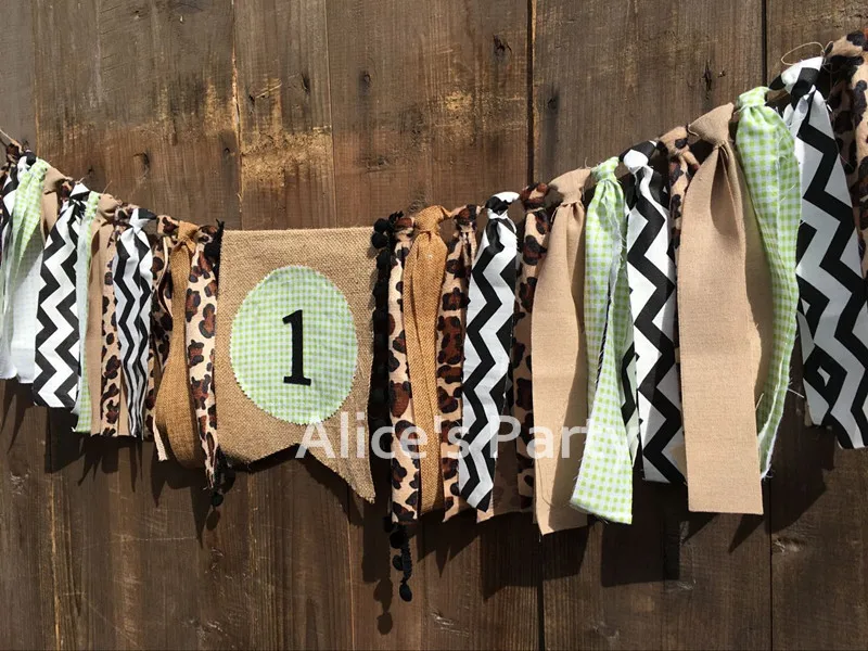 Новинка баннер-стульчик в стиле сафари на заказ украшение для первого детского