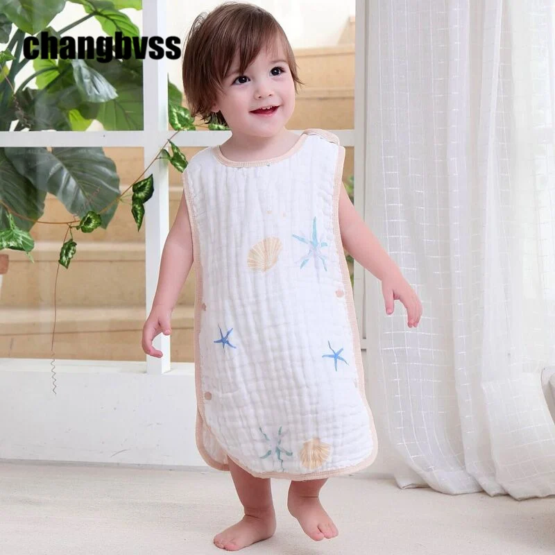 

Hot!Summer Cotton Gauze Nerborn Baby Sleeveless Sleeping Bag,Sleeping Bag Summer,Baby schlafsack,Sleep sack,saco dormir baby
