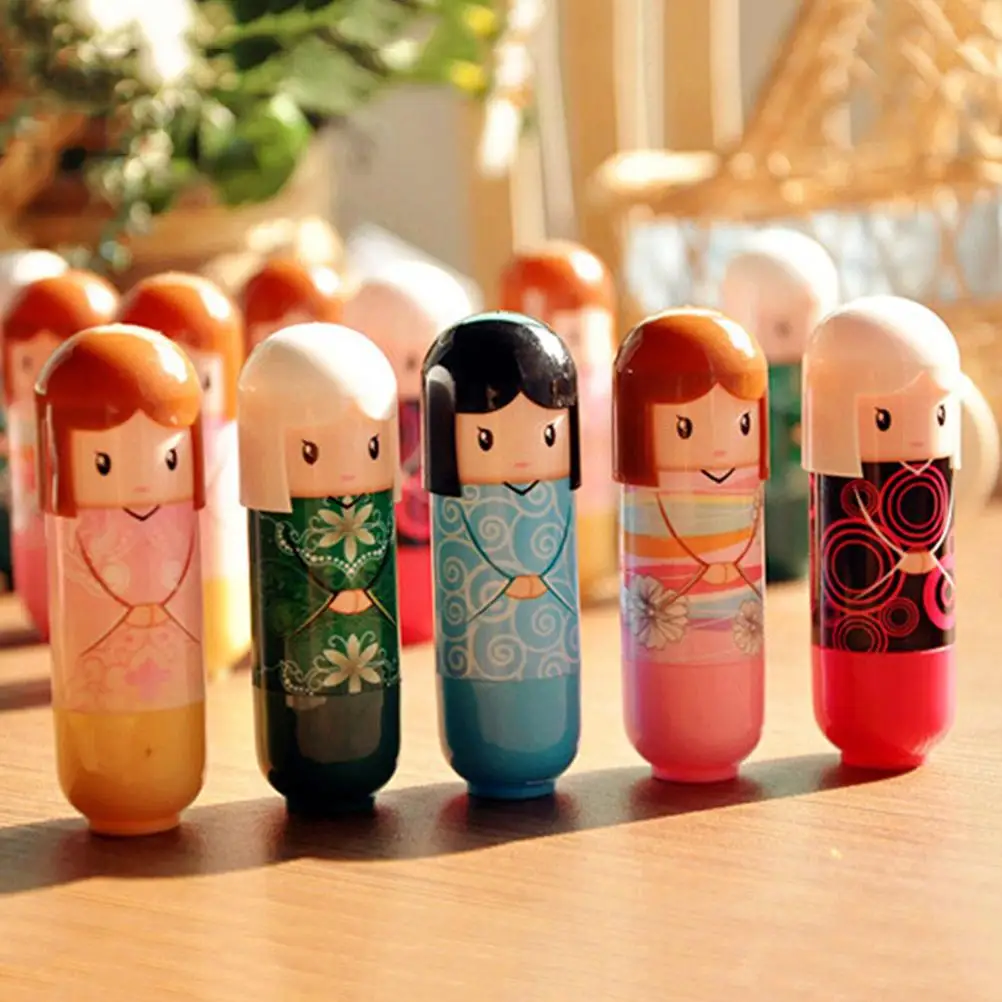 New Hot Cute Cartoon Doll Lip Balm Makeup Lipstick Female Beauty Professional Cosmetic lipgloss |