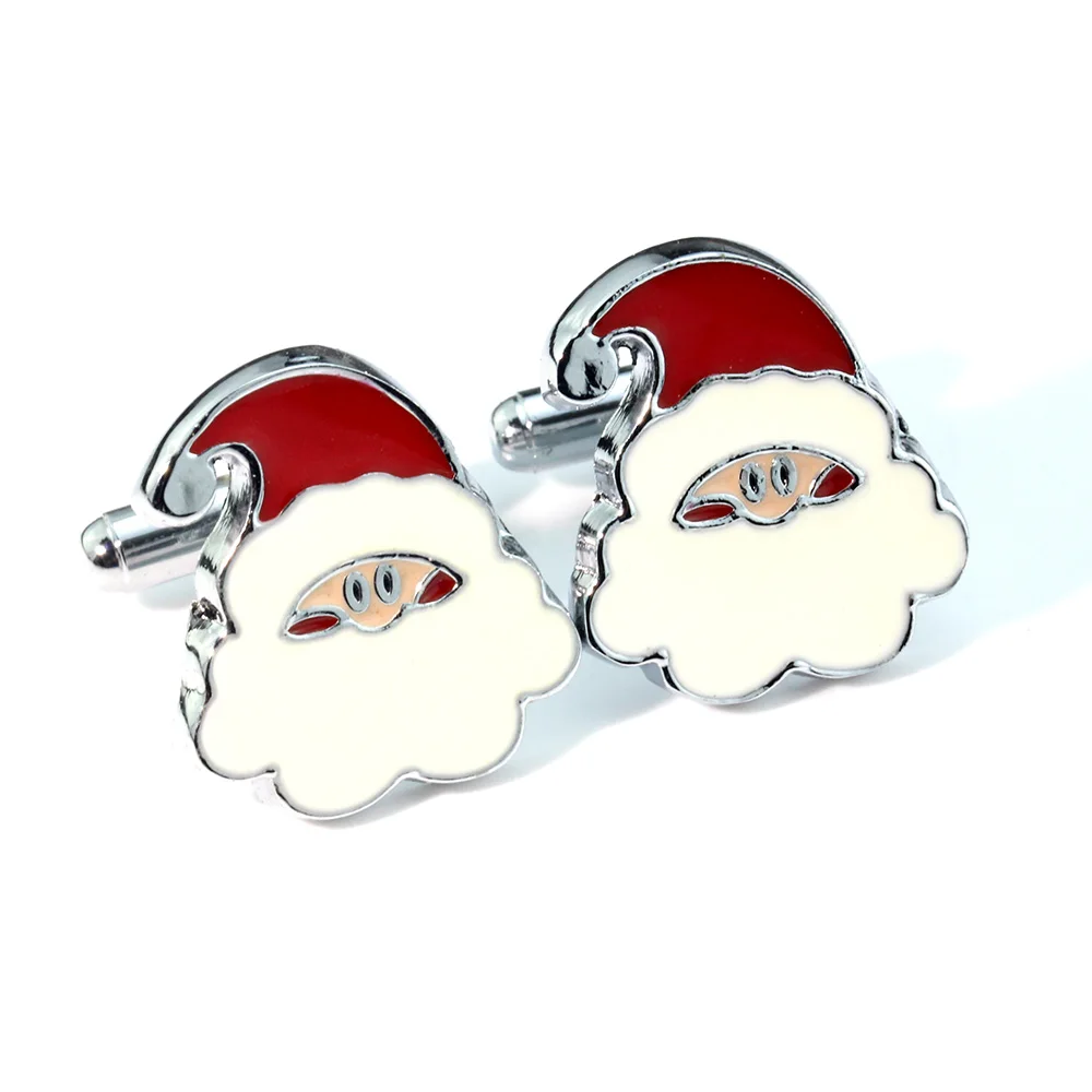 

MMS Unique Design Santa Claus Cufflinks for Mens Cuff Bottons High Quality Enamel Cufflinks Fashion Christmas Gift