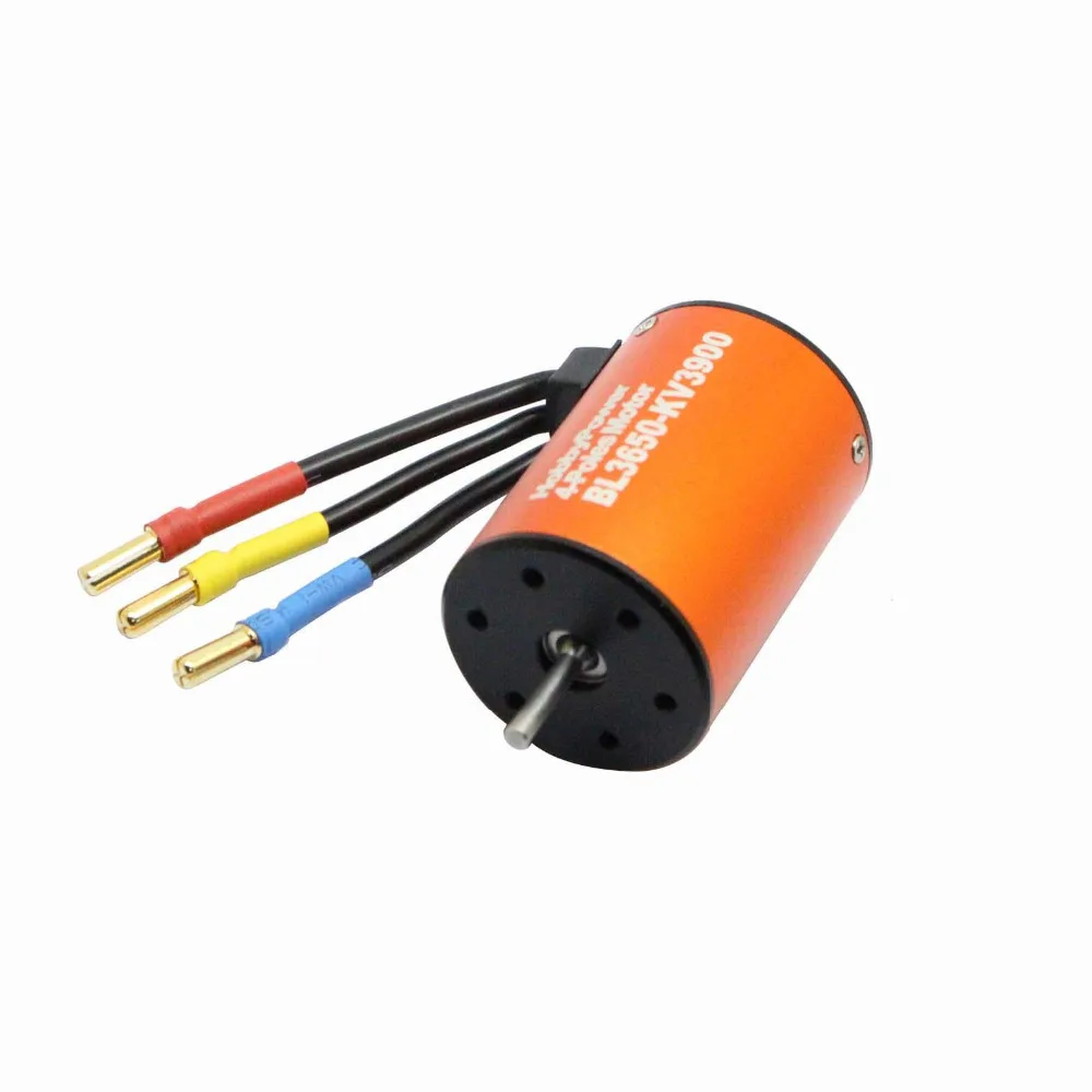 Водонепроницаемый 60A Blushless ESC + 4 полюса BL3650 3900KV двигателя для 1/10 RC автомобилей