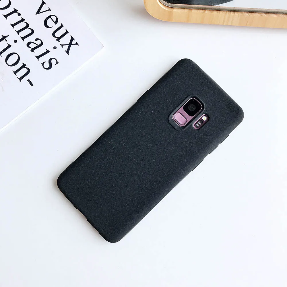 Fitted style Wool velvet texture paint pc case for Samsung galaxy S9 S8 coque Matte silicone cases samsung plus |