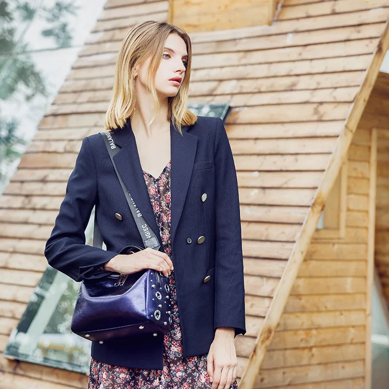 Осень/Зима кожаная женская сумка 2018 Новая мягкая кожа первый слой простая